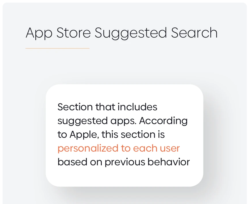 app store suggested search